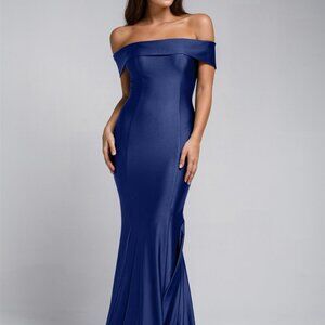 Off Shoulder Mermaid Shape Prom AC373